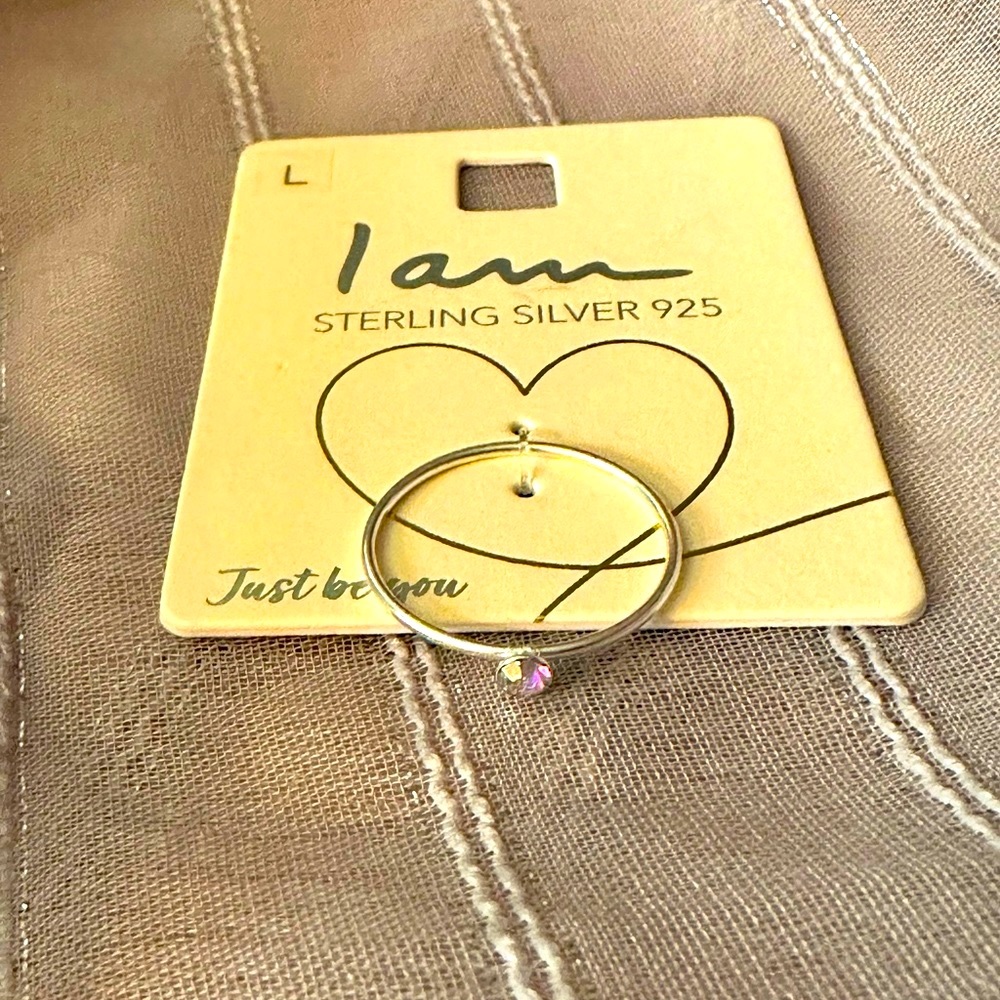 I AM| STERLING SILVER 925 RING| IRIDESCENT GEM| BNWT’S